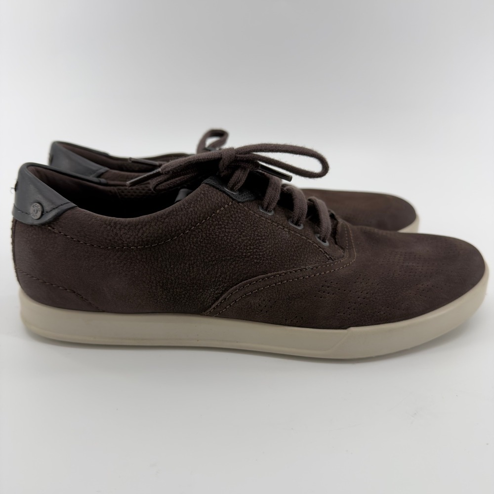 ECCO Soft 7 Mens Brown Nubuck Leather Low Top Sneakers 7 US
